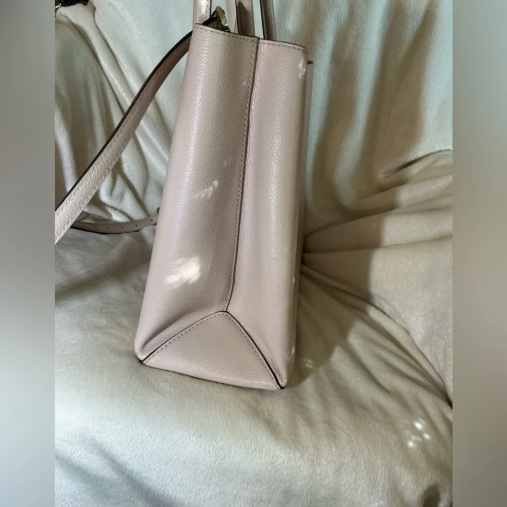 Kate Spade Eva Medium Blush Leather Satchel Nude Pink